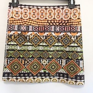 elastic material mini skirt Medium